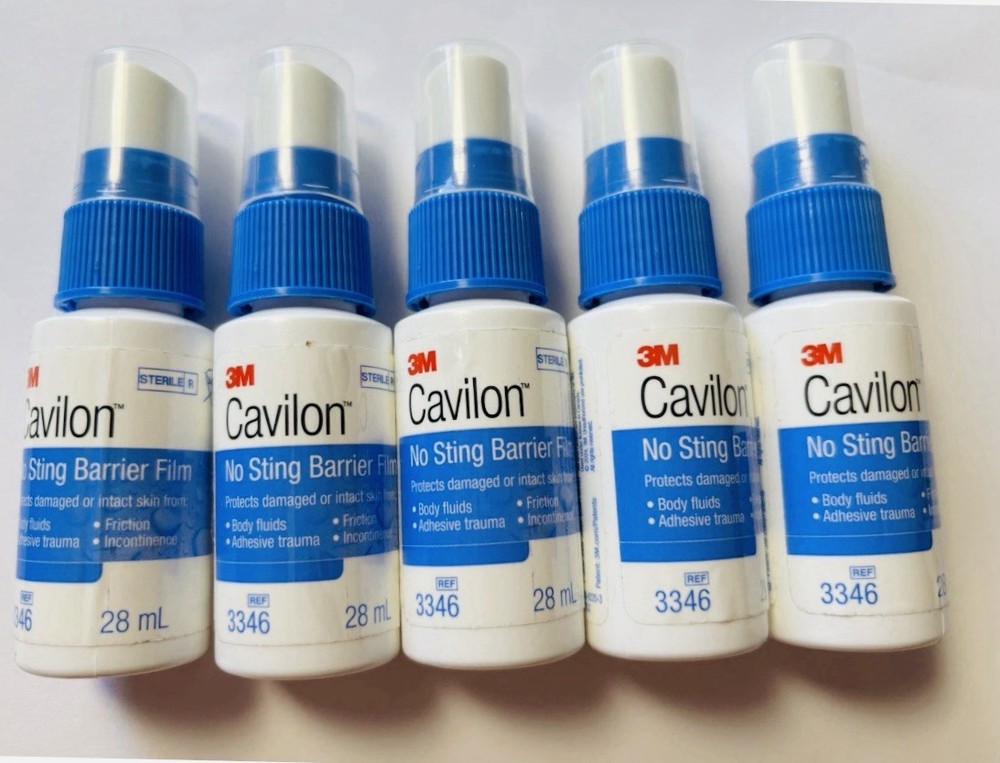 5 X Cavilon 3M #3346 No Sting Barrier Film Protectant Spray 28mL Exp.2028/11
