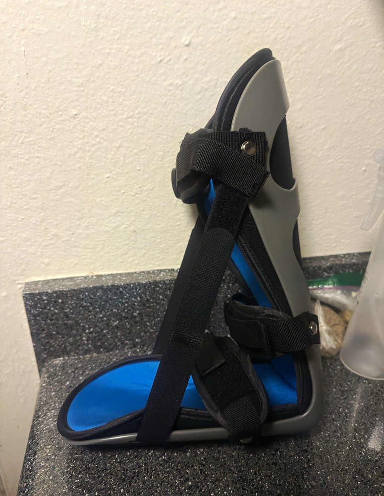 Aircast Ankle & Foot Brace Stabilization Adjustable Size S Gray Blue Black