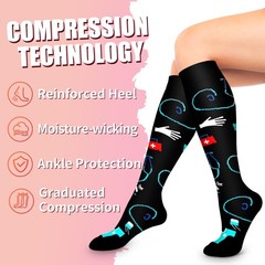 Bluemaple Compression Socks for Women & Men Large-X-Large, A-collocation03
