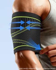 LISEPWU Bicep Tendonitis Brace for Pain Relief, (1Pair) Small, Gray
