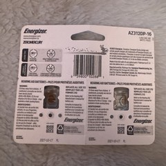 Energizer Size 312 Hearing Aid Batteries 16 Count AZ312DP-16 Exp 05/2026
