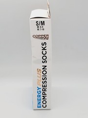 Copper Fit Energy Plus Compression Moisturizing Socks 1 Pair Size S/M