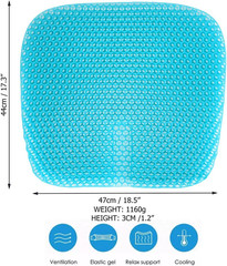 Masteymoh Gel Seat Cushion for Long Sitting, Gel Cushions for Pressure Sores Rel