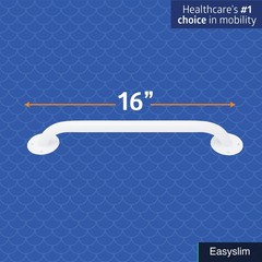 Grab Bar 16 Inch White Steel Shower Bathtub Safety 300 lb Capacity
