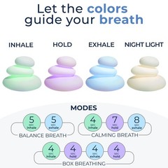 Mindsight ‚Breathing Buddha‘ Guided Visual Meditation Tool Pebble, Multicolor
