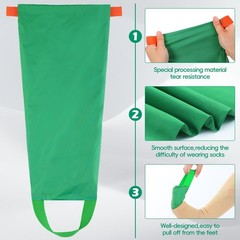 Easy Slide Compression Stocking Aid Sock Helper 2 PCS Normal Size Open Toe