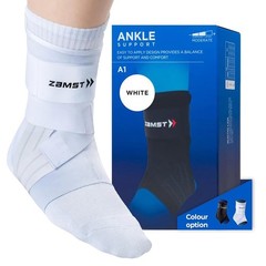 A1 White Ankle Brace for Sports – Breathable Sports Ankle Support for Men and…