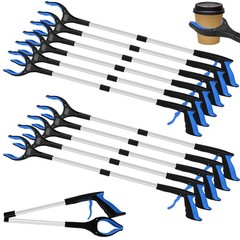 12-Piece Heavy-Duty Trash Grabber Tool Set – 32″ Telescopic Ergonomic Handle, No