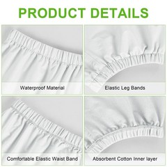 Adult Plastic Pants, Waterproof Diaper Covers for Incontinence, Leak Proof Un…