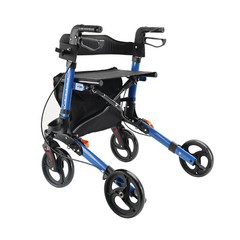 NEW Adjustable Rollator Walker 6 levels of 8 Wheels Compact Folding Lightweight