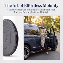 360 Degree Swivel Seat Cushion for Car, Dark Gray Rotating Chair Pad, Non-Sli…