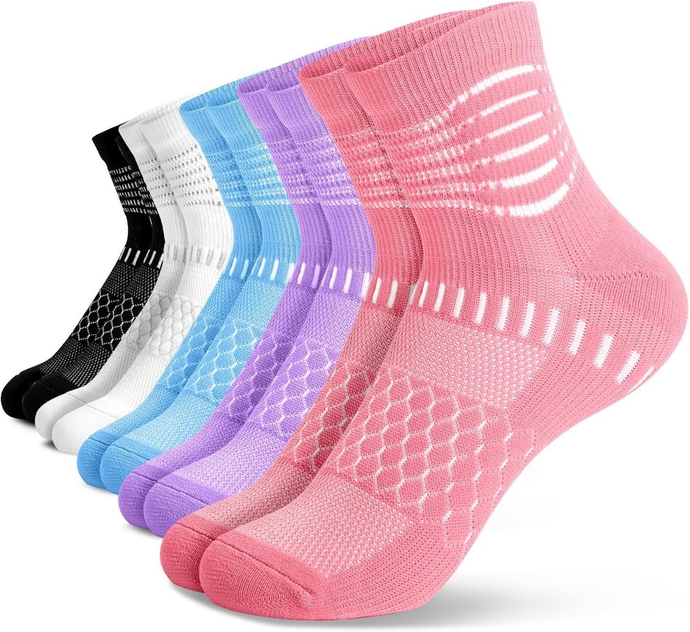 IRAMY Ankle Compression Socks for Women Men Plantar Fasciitis Relief 3/5 Pairs