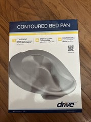 Drive Contoured Bed Pan Lightweight Durable Polyethylene New In Box
