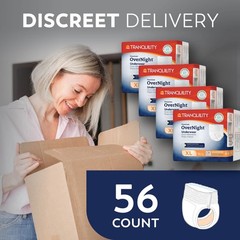 Premium Overnight Disposable Absorbent Underwear – XL, 48-66 in. Waist, Max Abso