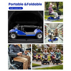 Collapsible HEINSY Scooter 350W Motor All Terrain 12V20AH Dual Lead-Acid Battery