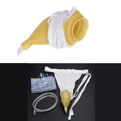 Men Wearable Incontinence Pants Urinal Leg Bag Silicone Urine Funnel Collector