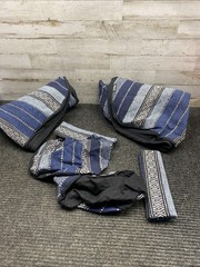 Nilight Car Seat Covers, 2 Pack Blue Striped SEAT-112