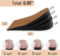 Dr. JK Adjustable Heel Lifts – 4 Layers, Large Size, Pain Relief for Uneven Legs