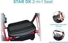 NOVA Star DX Heavy Duty Rollator Walker – Xtra Wide 8″ Wheels, Purple – Open Box