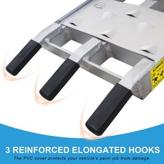 2PCS 7.5FT Heavy Duty Aluminum Loading Ramp for Pickup Truck Bed 1500LB Capacity
