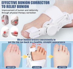 Adjustable Bunion Corrector Toe Straightener Hallux Valgus Splint Brace Left Rig