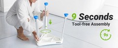Space-Saving Triangular Shower Chair for Inside Shower with EVA Pad, 400 lbs