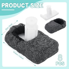 8 Pcs Walker Ski Glide Covers Heavy Duty Universal Removable Padded Caps Safe…