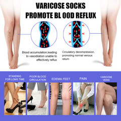 Graduated Compression Circulation Leggings Opaque Waist Edema Medical Firm