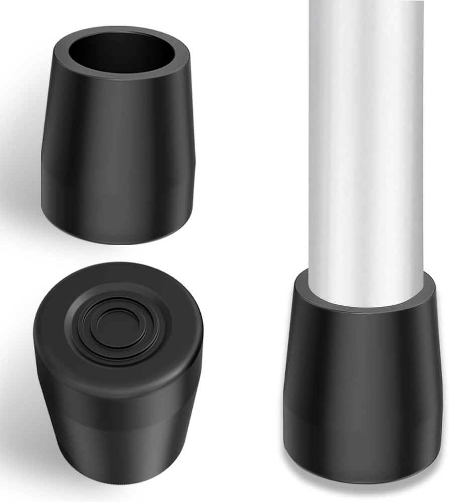 Durable 1 1/8 Inch Walker Glide Tips – Metal Reinforced for Stability (Set of 2)
