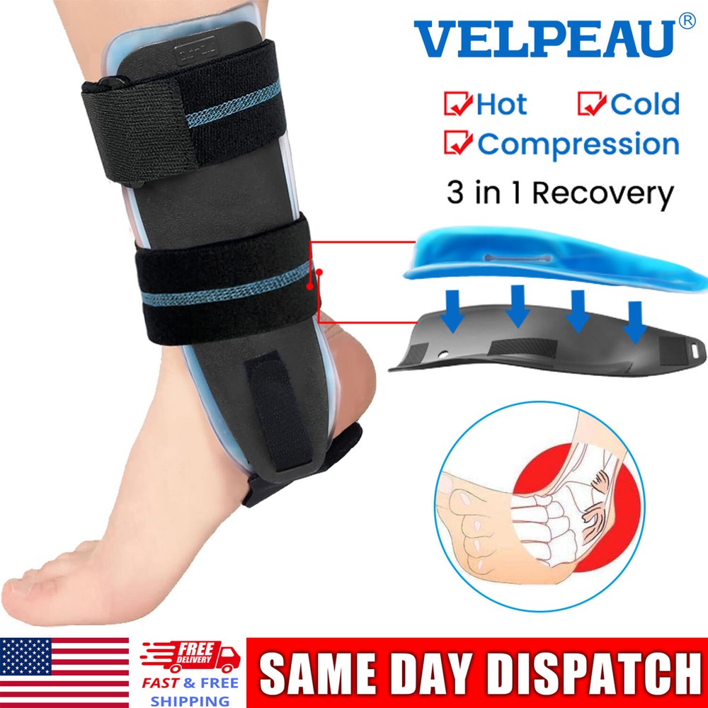 VELPEAU Ankle Brace – Stirrup Ankle Splint – Stabilizer Suppor for Sprains S/L