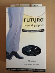 Futuro Beyond Support Women’s Trouser Socks Size Medium Color Black 8-15 Mm