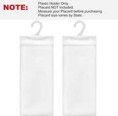 2x Handicap Parking Permit Placard Protector Cover Hanger Car Holder Hang Sleeve