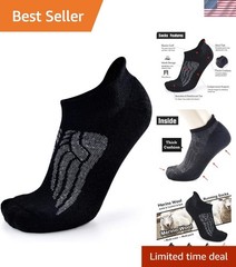 Thick Cushioned Merino Wool Running & Hiking Ankle Socks – 3/6 Pairs Available