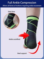 Ankle Braces for Men & Women, 2 pcs Ankle Compression Sleeve Plantar Fasciitis