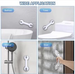 Shower Handle Grab Bars For Bathroom Shower Handle With Suction Cup Grip