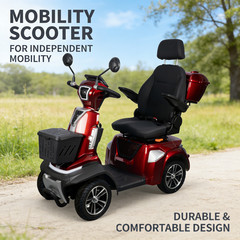 HS4W-B1R 500W Mobility Scooter for Seniors 48V 20Ah Maximum Range: 50-60 km
