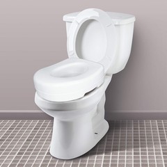 Carex Toilet Seat Riser, Adds 5 Inches of Height,Elevated and Raised Toilet Seat