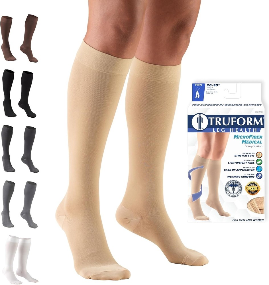 Unisex Knee High Compression Stockings – 20-30 mmHg for Enhanced Circulation