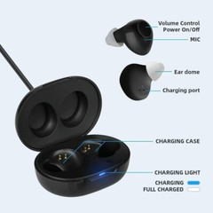 JINGHAO 1 Pair Hearing Amplifier Hearing Aids Ear Device Portable Battery Case