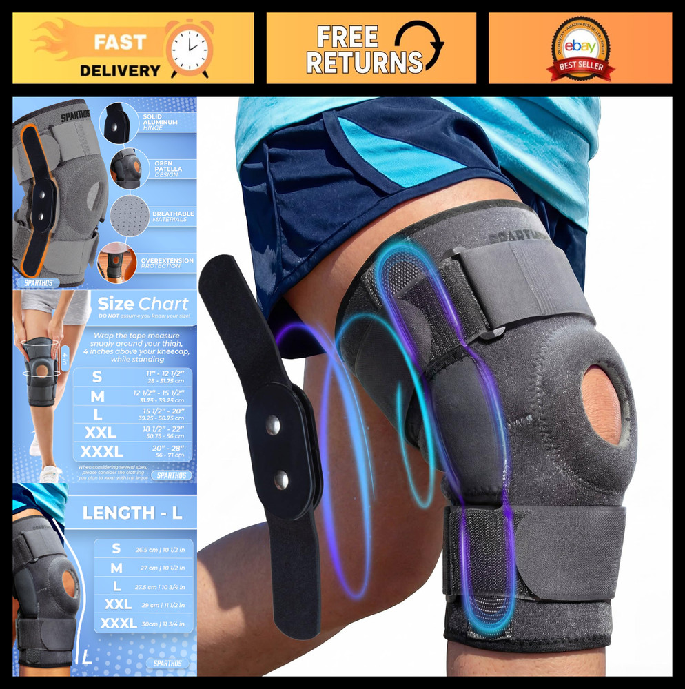 Hinged Knee Brace for ACL, MCL, Meniscus Tear & Arthritis Relief – Dual Stabiliz