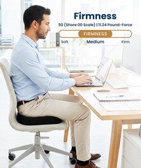 Everlasting Comfort Doctor Recommended Memory Foam Seat Cushion for Office