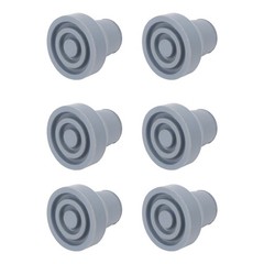 19mm 6pcs Rubber Cane Tips Wear Resistant Stable Heavy Duty Soft Rubber Crutch