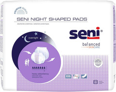 Seni Night Shaped Pads, 27″ Length, Heavy Absorbency Incontinence Pads with a Su