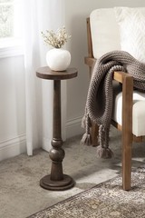 Kate And Laurel Wegner Traditional Wooden Round Drink Table 8 X 23 Rich Brown