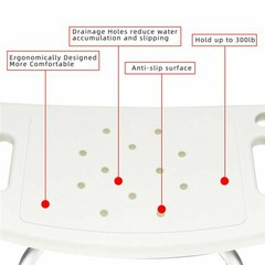 Shower Chairs Medical Bath Seat Bench Bathroom Stool 450lb 7 Height Adjustable