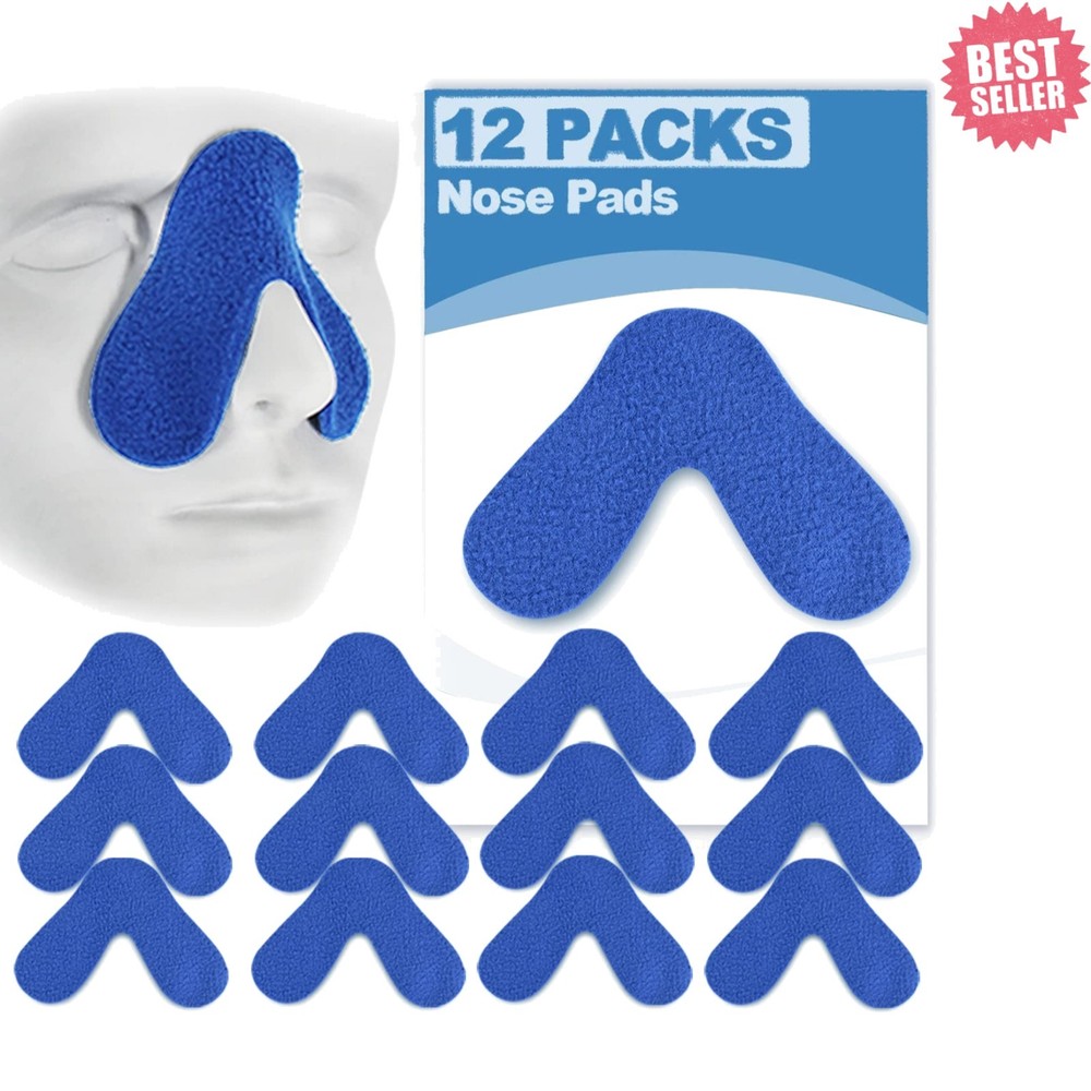 Trimmable 12 Pack Nose Pads – Soft Fleeced Comfort for Sensitive Skin Relief