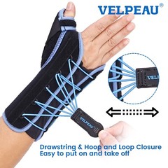 Velpeau Wrist Brace with Thumb Spica Support for Carpal Tunnel, Quick Wrap