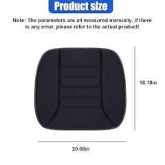 Car Seat Cushion Pad, Memory Foam Automotive Butt Cushion with Non-Slip Black