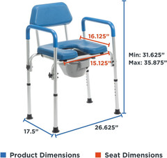 Journey Softsecure 3-in-1 Commode Chair with Microban – Versatile & Comfortable