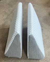 2 Brentwood Home Wedge Pillows 10” – Gray 24x24x10 Medium Firm